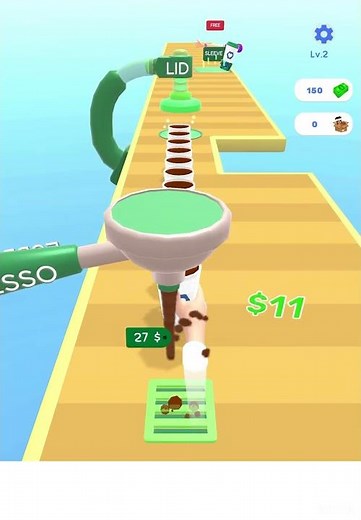 Coffee Stack gameplay (Level 1 and 2)