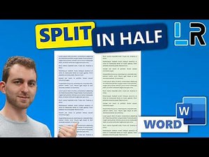MS Word: Split Page Vertically in Half