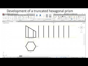 Parallel line Development Hexagonal prism
