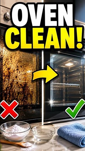 Clean Oven Glass Without Harsh Chemicals! 🧽✨ | Easy Cleaning Hack