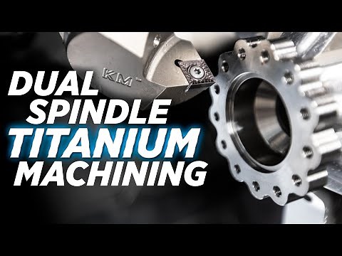 CNC Machining Titanium Part Complete on Live Tool, Dual Spindle Doosan Puma 2600 SY II | TITAN-38LM
