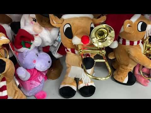 Gemmy | Animated Plush | Trombone Dancer Rudolph the Red Nosed Reindeer