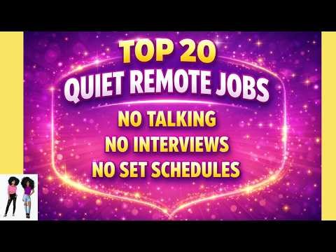 🔥🏠Top 20 Quiet Remote Jobs | AI Training, Chat & Email Support (No Phone)