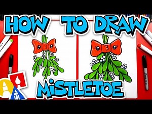 How To Draw Kissing Mistletoe - Videos For Kids