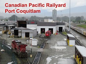 The Canadian Pacific Railyard in Port Coquitlam is a huge marshalling yard and locomotive depot