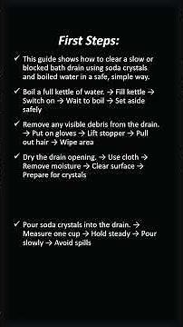 How to Unblock the Bath Drain With Soda Crystals and Boiled Water