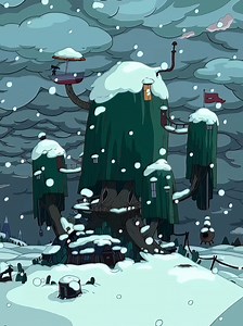Merry Christmas Adventure Time Celebration
