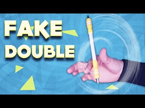 How to do Fake Double / Pen Spinning trick tutorial