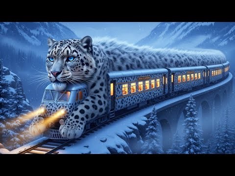 Magical snow leopard train adventure | Indian AI Kahaniya