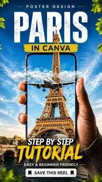 I Made This Stunning Paris Poster in Canva in 2 Minutes 🗼🎨 (Step by Step Tutorial)
