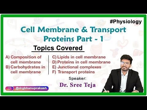 Cell Membrane Physiology and Transport mechanisms Part 1