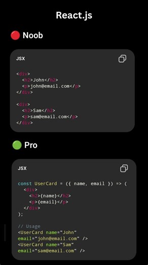 React Reusable Components in 30 Seconds #programming #coding #react #frontend