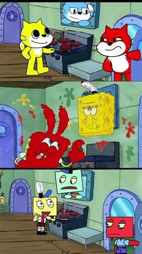 Mr. Krabs Gets Furious! New Scratch vs Square in Funkin' Style - FNF Krusty Karoling Mods #fnf #f...