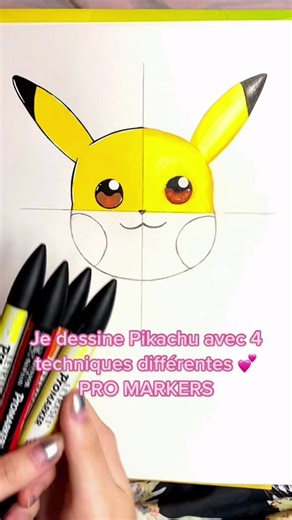 Techniques de dessin Pikachu avec Promarkers