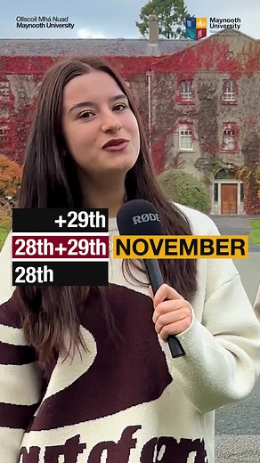 Heading to university this year? 🎓 Find your place at Maynooth University - where you can explore your interests, experience campus life and discover our wide range of degree options. Join us on campus Friday 28th & Saturday 29th November for our Undergraduate Open Days! Don’t miss the chance to tour our stunning campus and chat to students & staff who can answer all your MU questions. 🚍 Free buses available on Saturday from a range of locations - full details on our website. Register now! | M