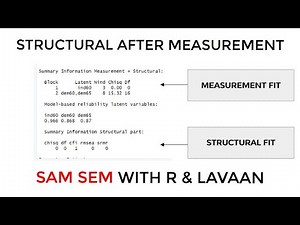 SAM SEM With Lavaan (R)