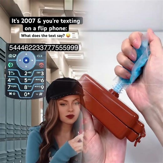 It’s the #2000s & you’re texting on a flip phone. What does the text say #millennials #nostalgi