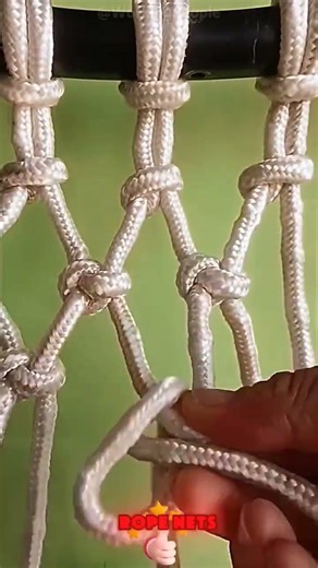 Hand knitting rope net techniques 🧶🕸️ #shorts
