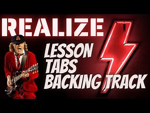 How to play Realize AC/DC - ALL Guitar Parts, Tabs & Backing Track
