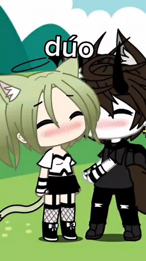 Animated Duo: Cartoon Characters in a Bright Field