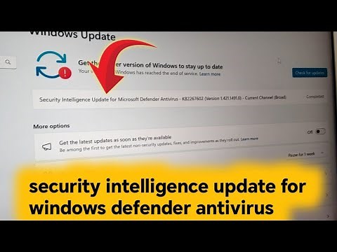 security intelligence update for microsoft defender antivirus install error