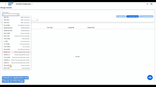 Custom Checklist application and POD Plugin
