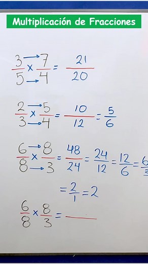 5.8K views · 49 reactions | ❎ Multiplicación de Fracciones ejemplo 2 | Vitual Tutoriales | Facebook