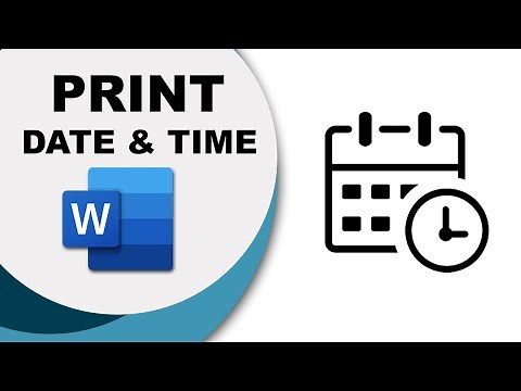 How to add print date and time in word