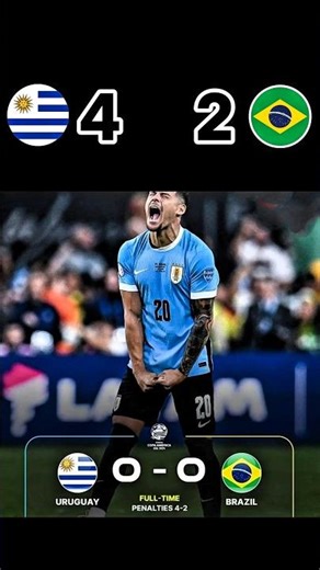"Uruguay vs Brazil 2024 | Epic Penalty Shootout 🔥 | Copa America QF"#shorts