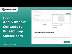 How to Import Bulk Contacts In WhatChimp using CSV File? | WhatChimp Basics