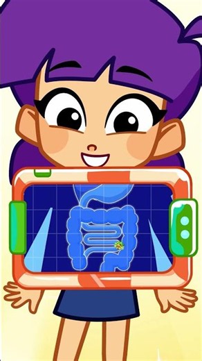 Follow Your Food! Inside the Body Story 🍓➡️🫃 #kids #cartoons