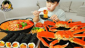 Youtube➡GONGSAM TABLE 이공삼 . snow crab, kimbap, ramen, kimchi MUKBANG!! 게딱지에 비빔밥은 국룰 아시죠!?🤗 . #asmr #mukbang #mukbangkorean #food #koreanfood #eatingshow #eating #asmreatingsounds #asmreating #eatingasmr #asmrsound #mukbangshow #cookingasmr #cooking #cook #snowcrab #kimbap #ramen #kimchi #대게 #열라면 #김밥 #연어 #연어김밥 #김치 | GONGSAM TABLE 이공삼