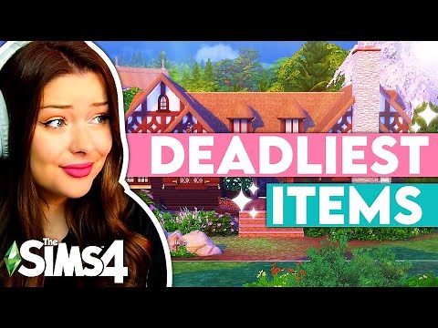Building a House Using the Deadliest Items in The Sims 4 // Sims 4 Build Challenge