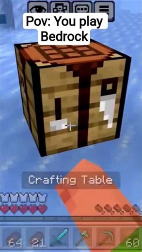 I watch java youtubers,,, #minecraft #meme #minecraftpe