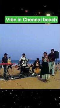 Vibe in Marina Beach Chennai Marina beach music band super singer Vijay TV #music #beach #singsongs