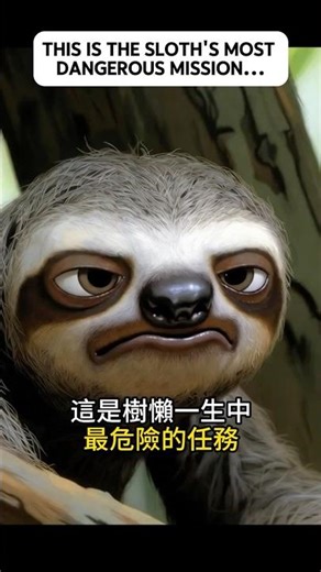 樹懶一生中最危險的任務.This is the sloth's most dangerous mission...#樹懶#短影音 #shorts #冷知識