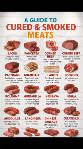 68K views · 240 reactions | Types of cured meats | Chef Jahed | Facebook