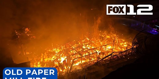 Massive fire burns abandoned paper mill in Oregon City