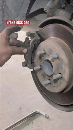 How To Replace Rear Wheel Brake Disc & Pads | Brake Repair 😲 #shorts #brakes