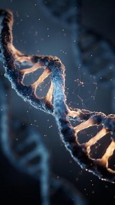 Biological DNA with bioengineering concept, 3d rendering.