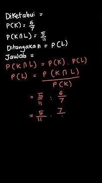 Pada kejadian K dan kejadian L, diketahui ... | Matematika Untu | Kelas 12 | 4 | Matematika