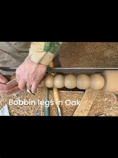 Real speed seems to be the preferred preference. So on this video of Oak bobbin table legs, I’ve cut out the roughing out and speeded up sanding 4x. So turning is real speed. Sorry it’s in landscape. #craft #woodturning #woodwork #woodart #skills