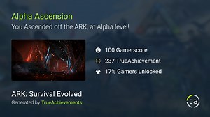 Alpha Ascension achievement in ARK: Survival Evolved