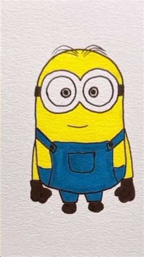 EASY Minion Drawing Made Simple Today?# ​#Viral ​#Shorts ​#Reels ​ ​#TrendingShortVideo ​#ArtShorts