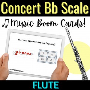 Flute : Concert Bb Scale Boom Card Quiz for Bands
