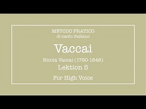 Vaccai - Lesson 5 - High
