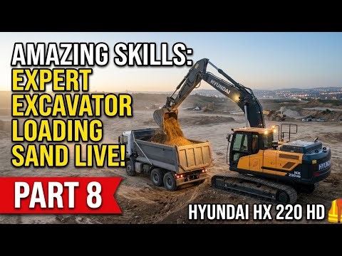 Today Live: Hyundai HX 220 HD Excavator Skills! (Part 8)