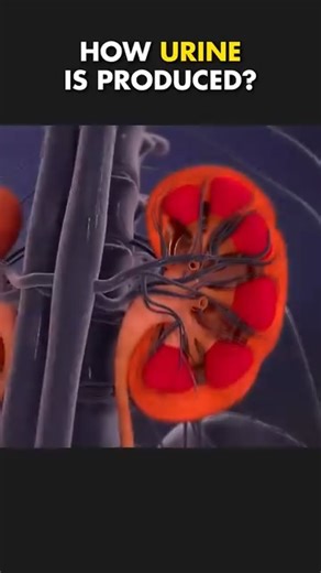 3d Animation on Instagram: "Urine is produced in the kidneys through tiny functional units called Nephron. Each kidney has about 1 million nephrons, and urine formation occurs in three main steps: 1️⃣ Glomerular Filtration Blood enters the nephron through the Glomerulus. Due to high blood pressure, water and small solutes (glucose, salts, urea, amino acids) are filtered into Bowman’s capsule. Large molecules like proteins and blood cells do not pass. 🔹 Result: Filtrate (initial urine) is