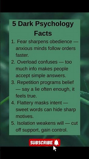5 Dark Psychology Facts That Reveal How Minds Are Controlled | Hidden Truths Explained