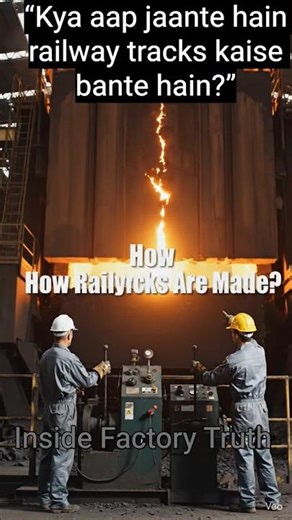 How Railway Tracks Are Made in Mega Steel Factory 🔥 #factoryprocess